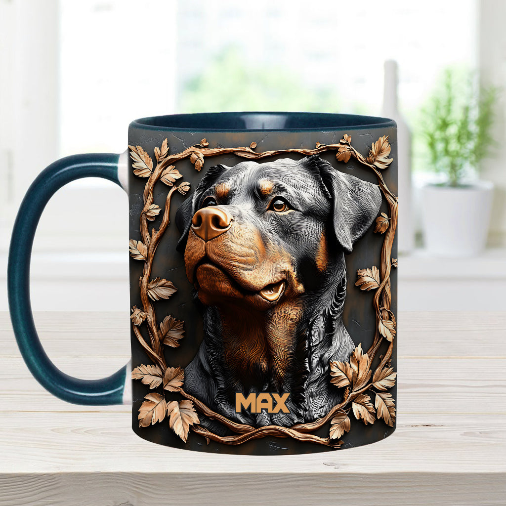 Strong Rottweiler - Personalized Dog Accent Mug