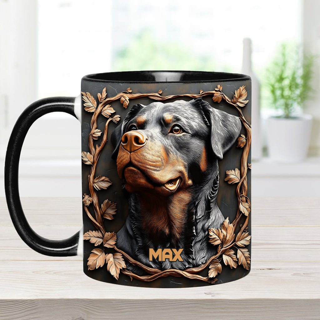 Strong Rottweiler - Personalized Dog Accent Mug