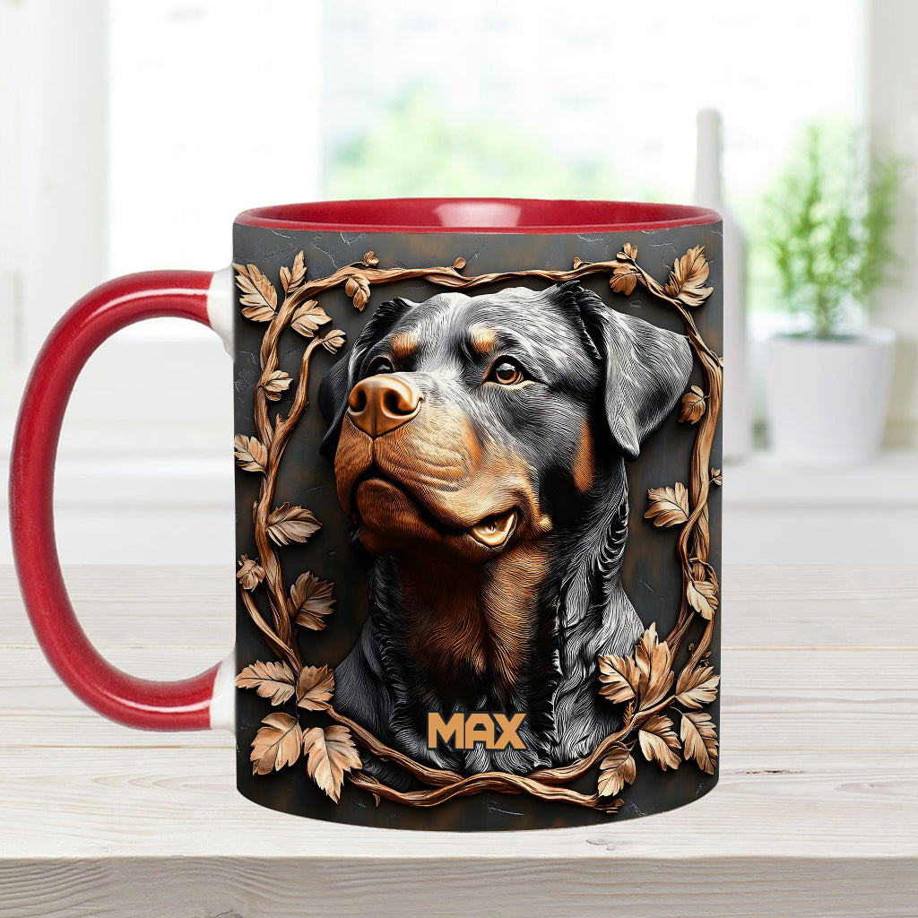 Strong Rottweiler - Personalized Dog Accent Mug