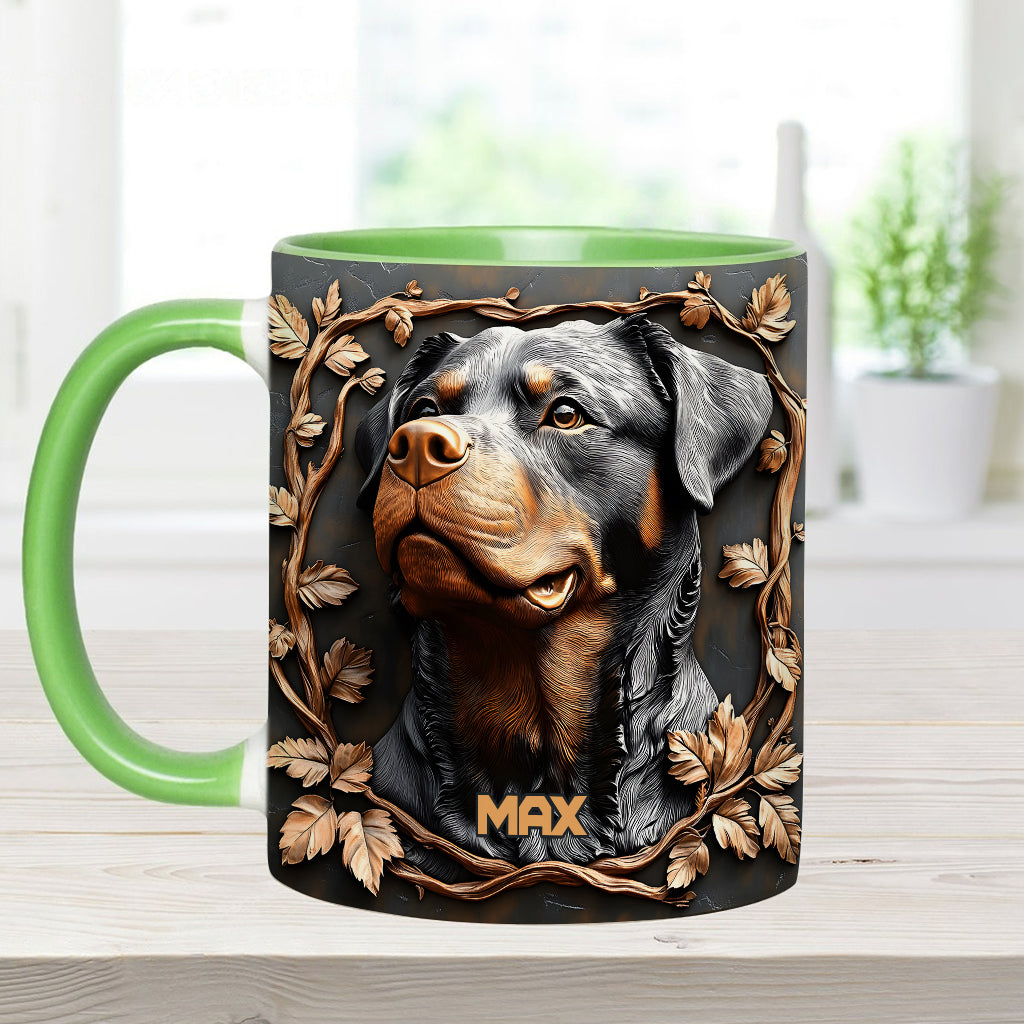Strong Rottweiler - Personalized Dog Accent Mug