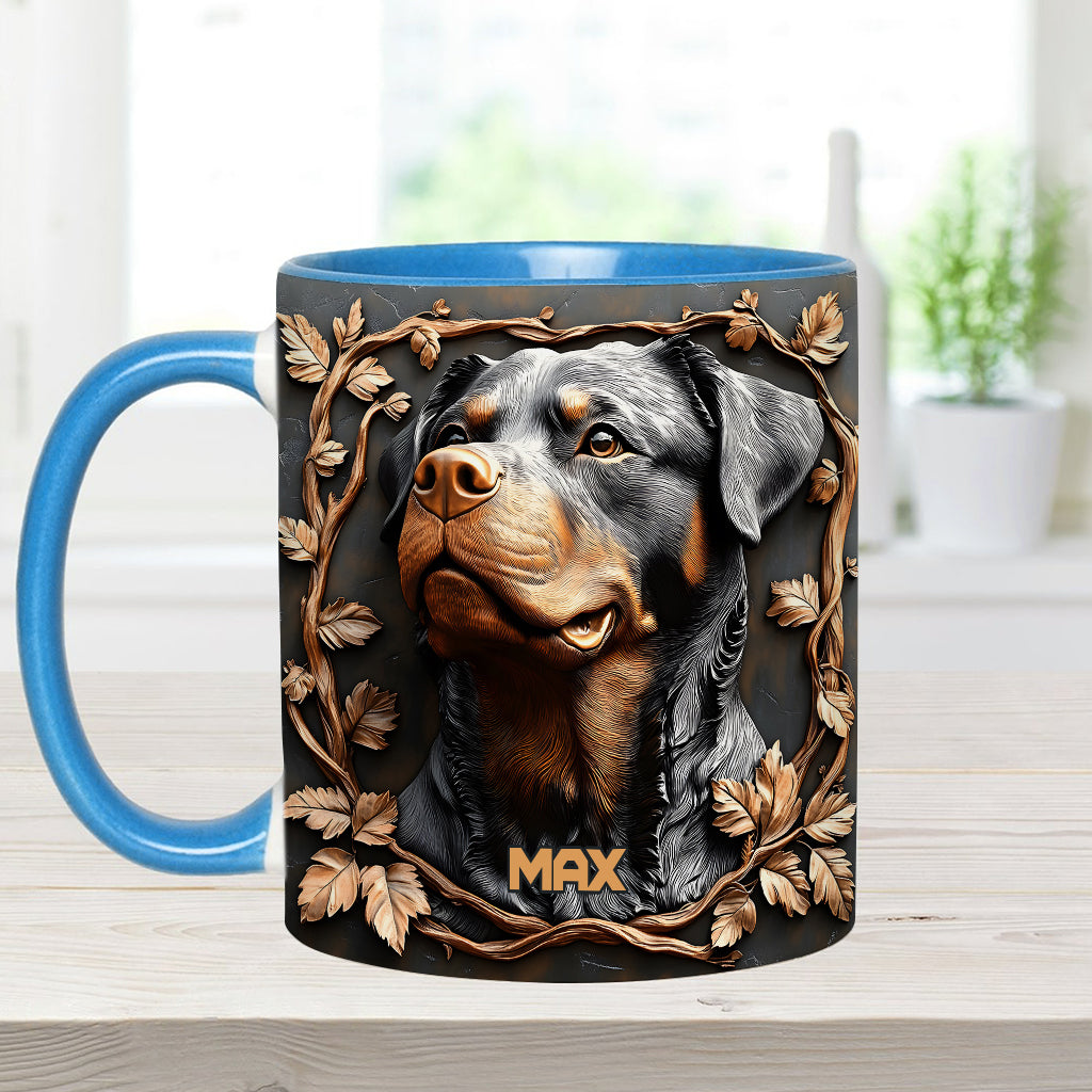 Strong Rottweiler - Personalized Dog Accent Mug