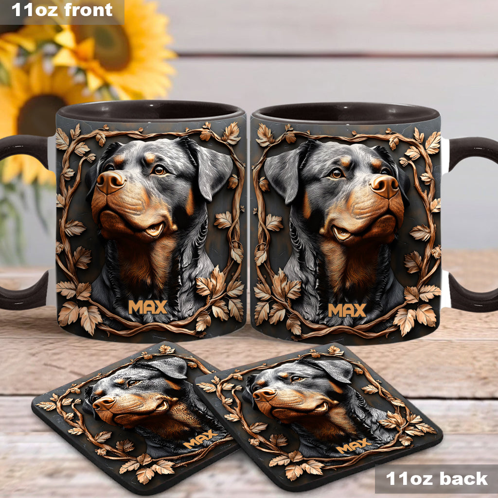 Strong Rottweiler - Personalized Dog Accent Mug