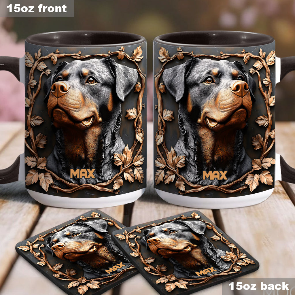 Strong Rottweiler - Personalized Dog Accent Mug