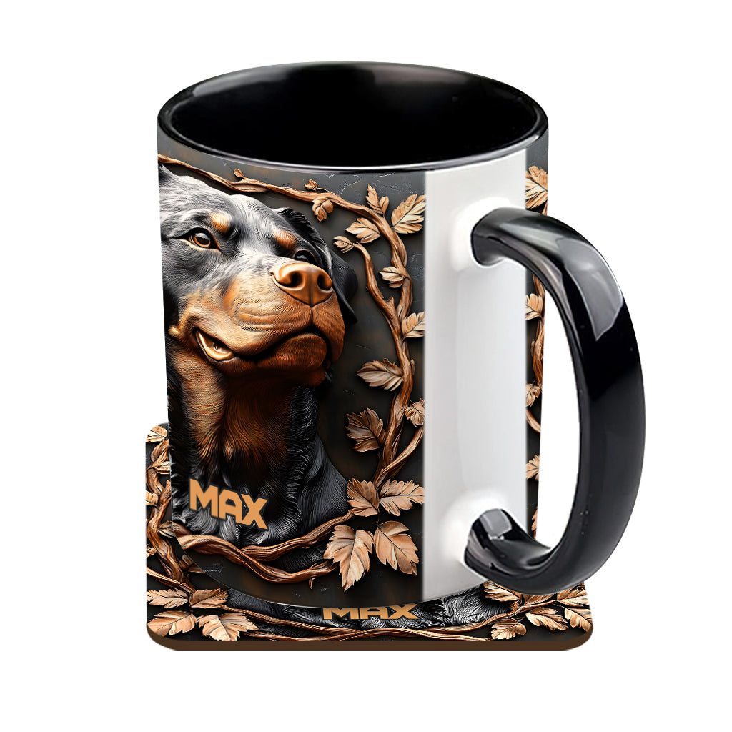 Strong Rottweiler - Personalized Dog Accent Mug
