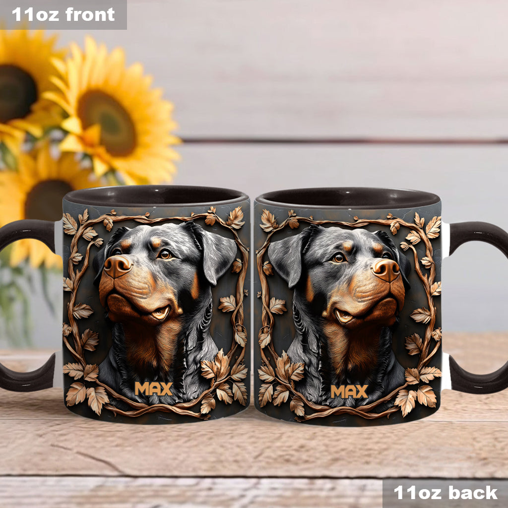 Strong Rottweiler - Personalized Dog Accent Mug