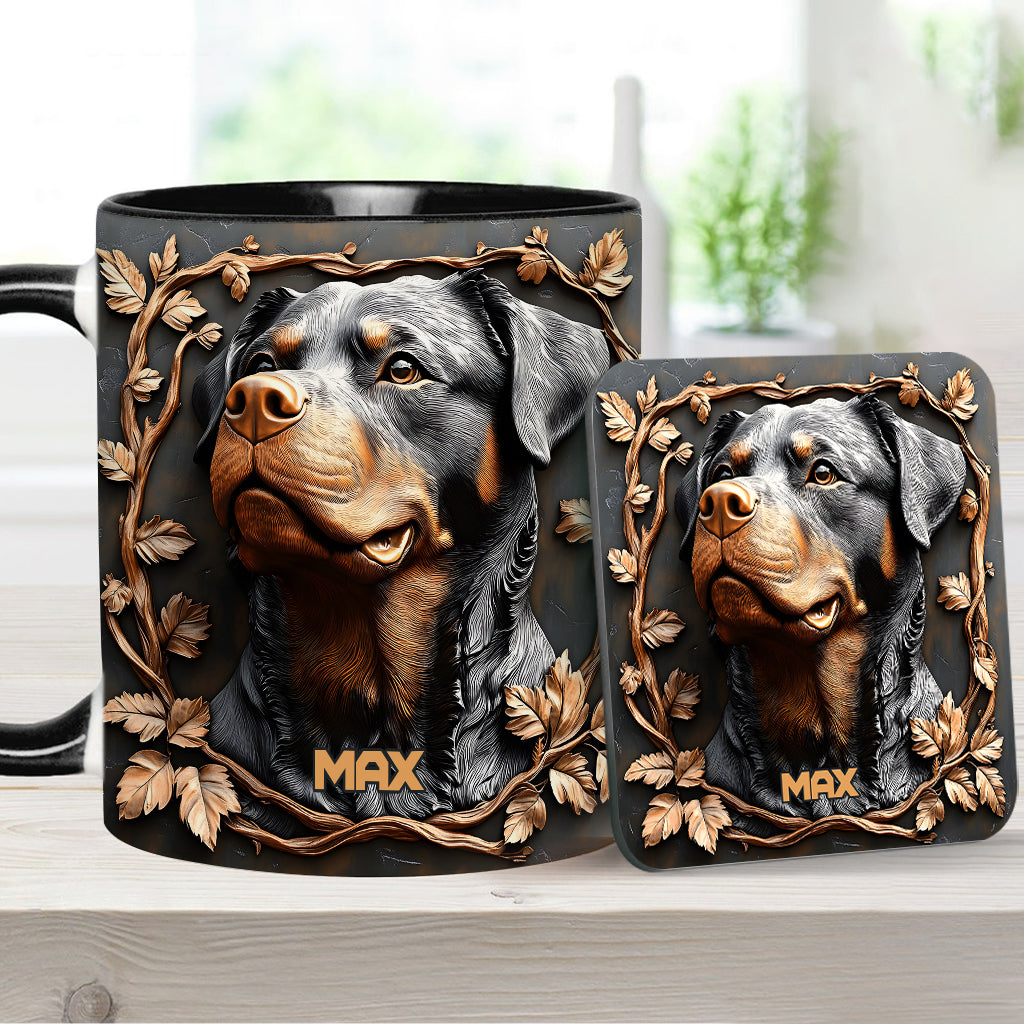 Strong Rottweiler - Personalized Dog Accent Mug