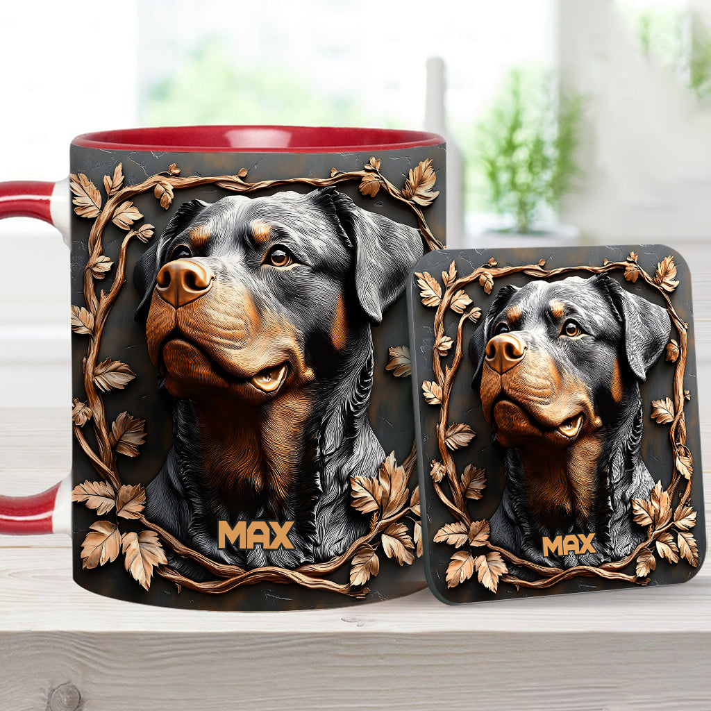 Strong Rottweiler - Personalized Dog Accent Mug