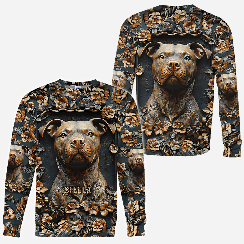 Strong Pitbull - Personalized Dog All Over Shirt