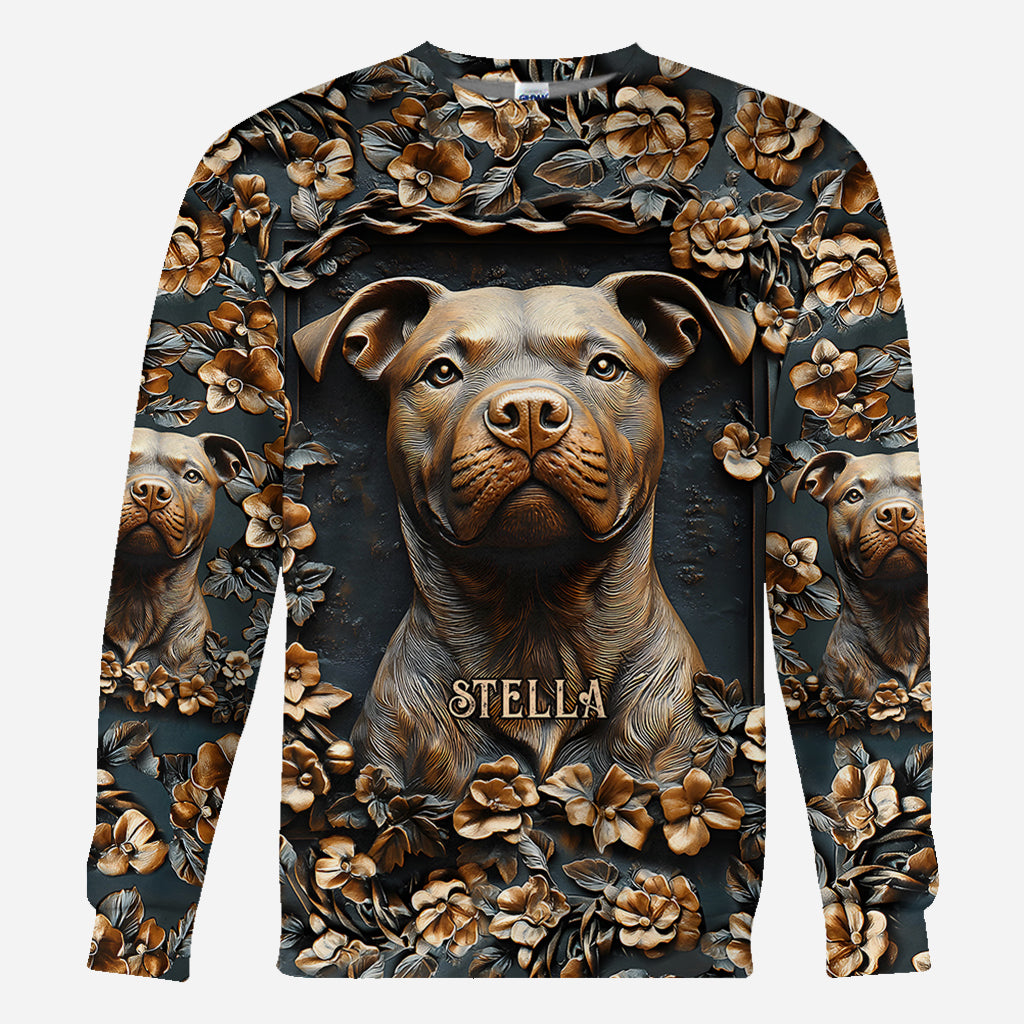 Strong Pitbull - Personalized Dog All Over Shirt