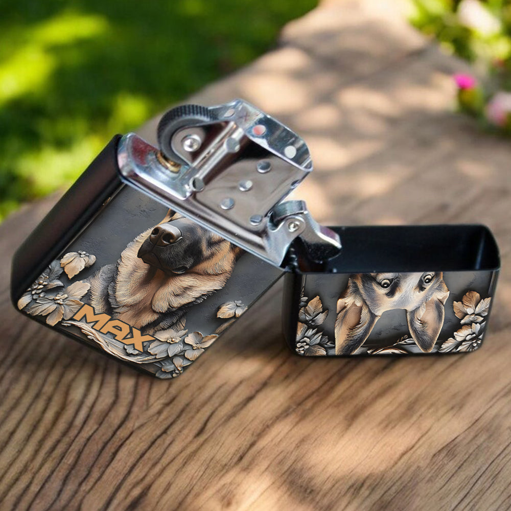 Starker Deutscher Schäferhund – Personalisiertes Hundefeuerzeug