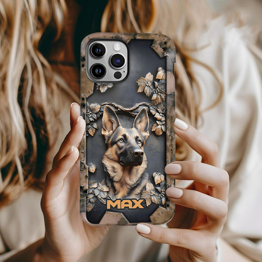 Strong German Shepherd - Personalized Dog Full Print Phone Case