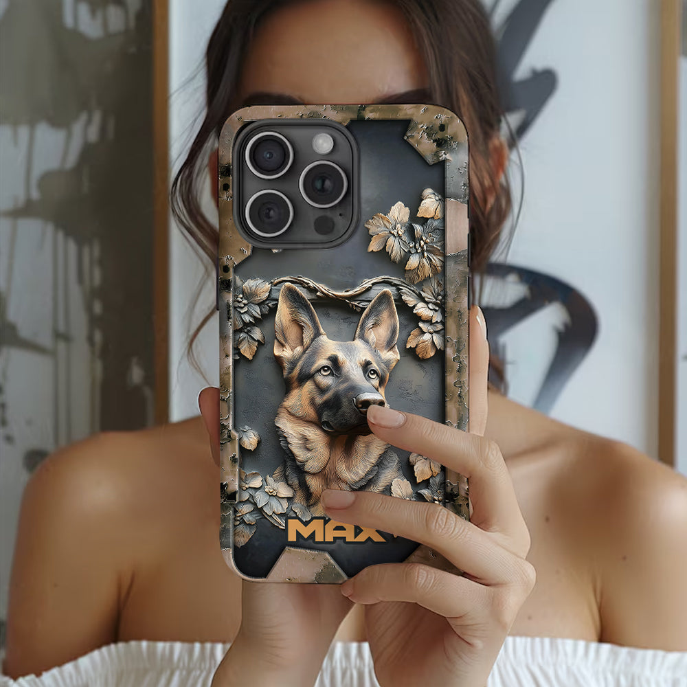 Strong German Shepherd - Personalized Dog Full Print Phone Case