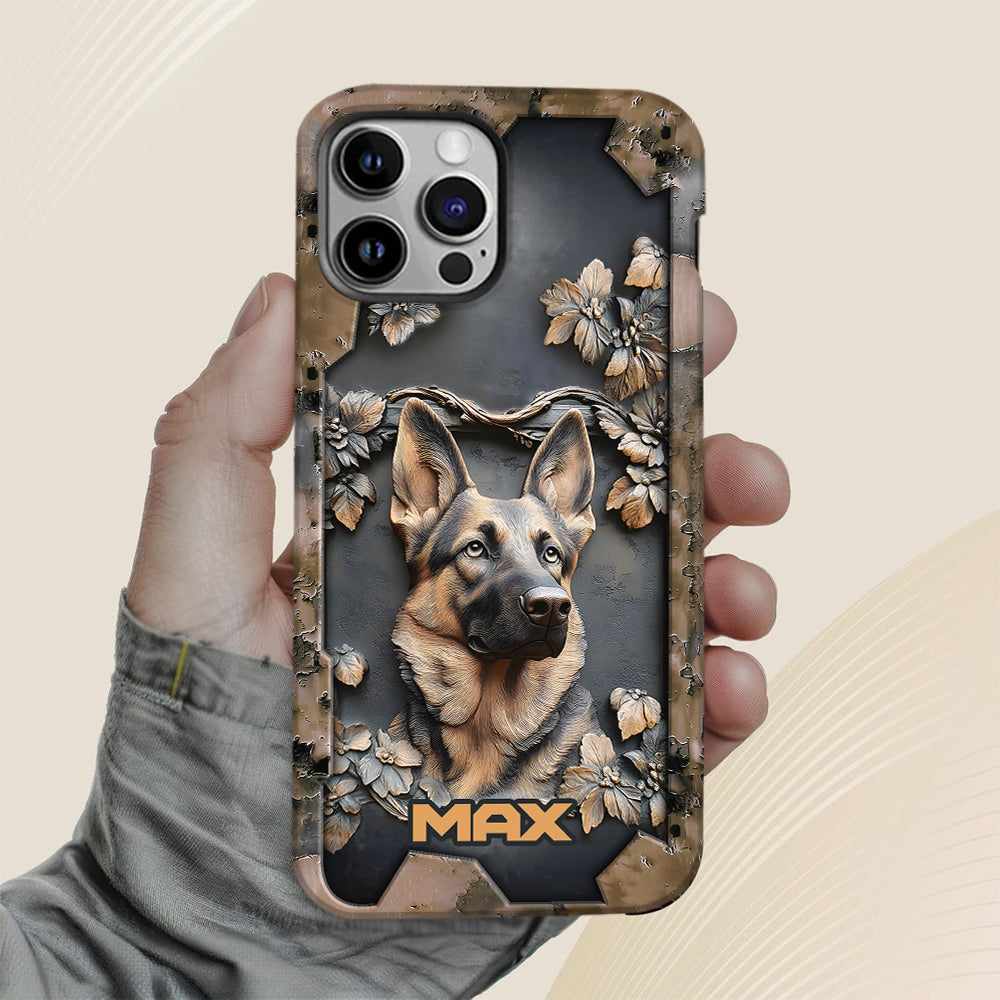 Strong German Shepherd - Personalized Dog Full Print Phone Case