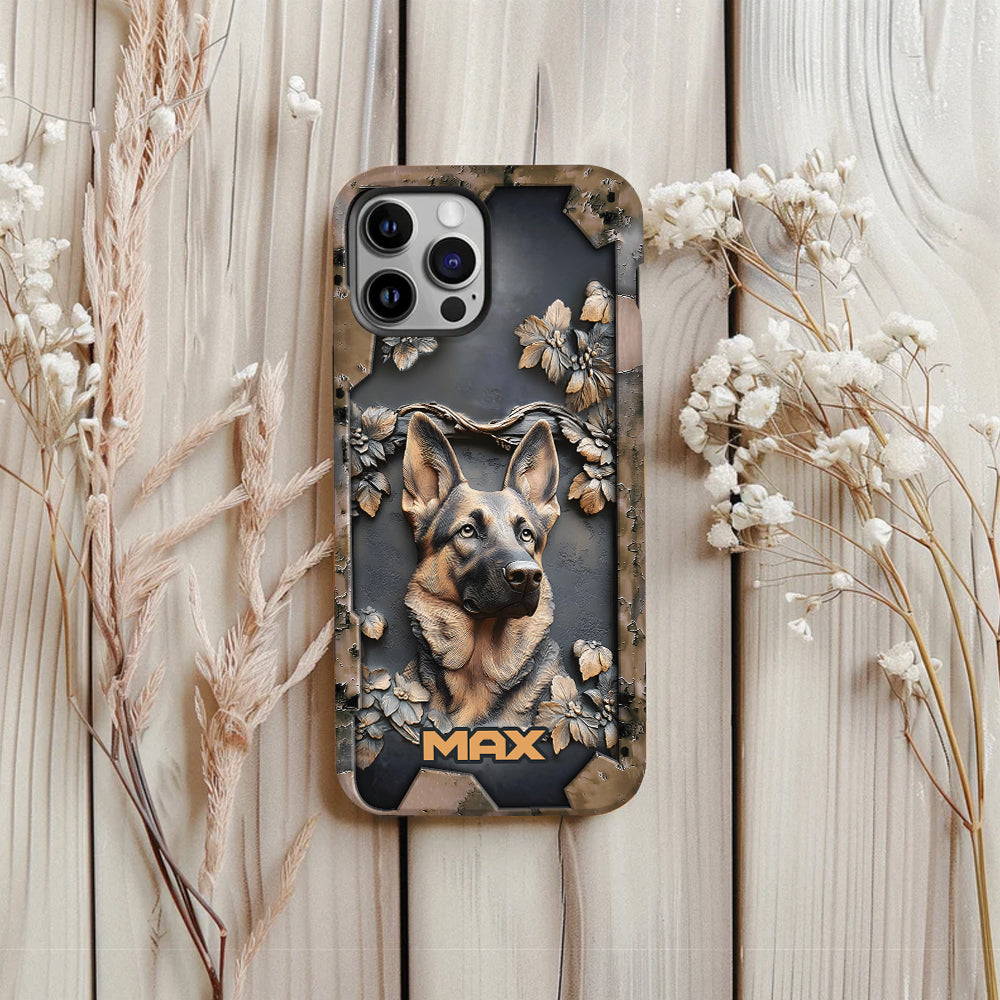 Strong German Shepherd - Personalized Dog Full Print Phone Case