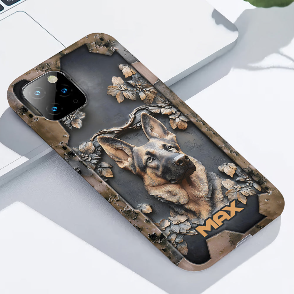 Strong German Shepherd - Personalized Dog Full Print Phone Case