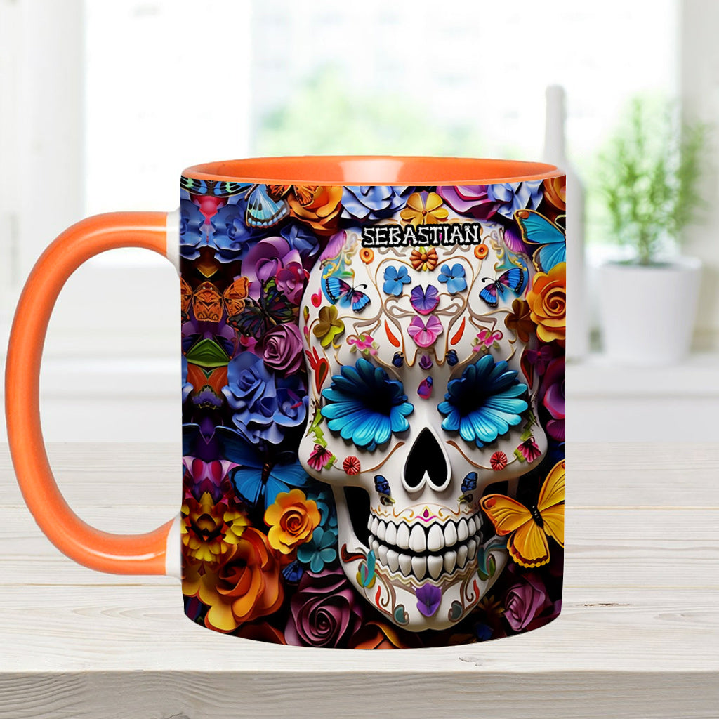 Sugar Skull - Personalized Skull Accent Mug