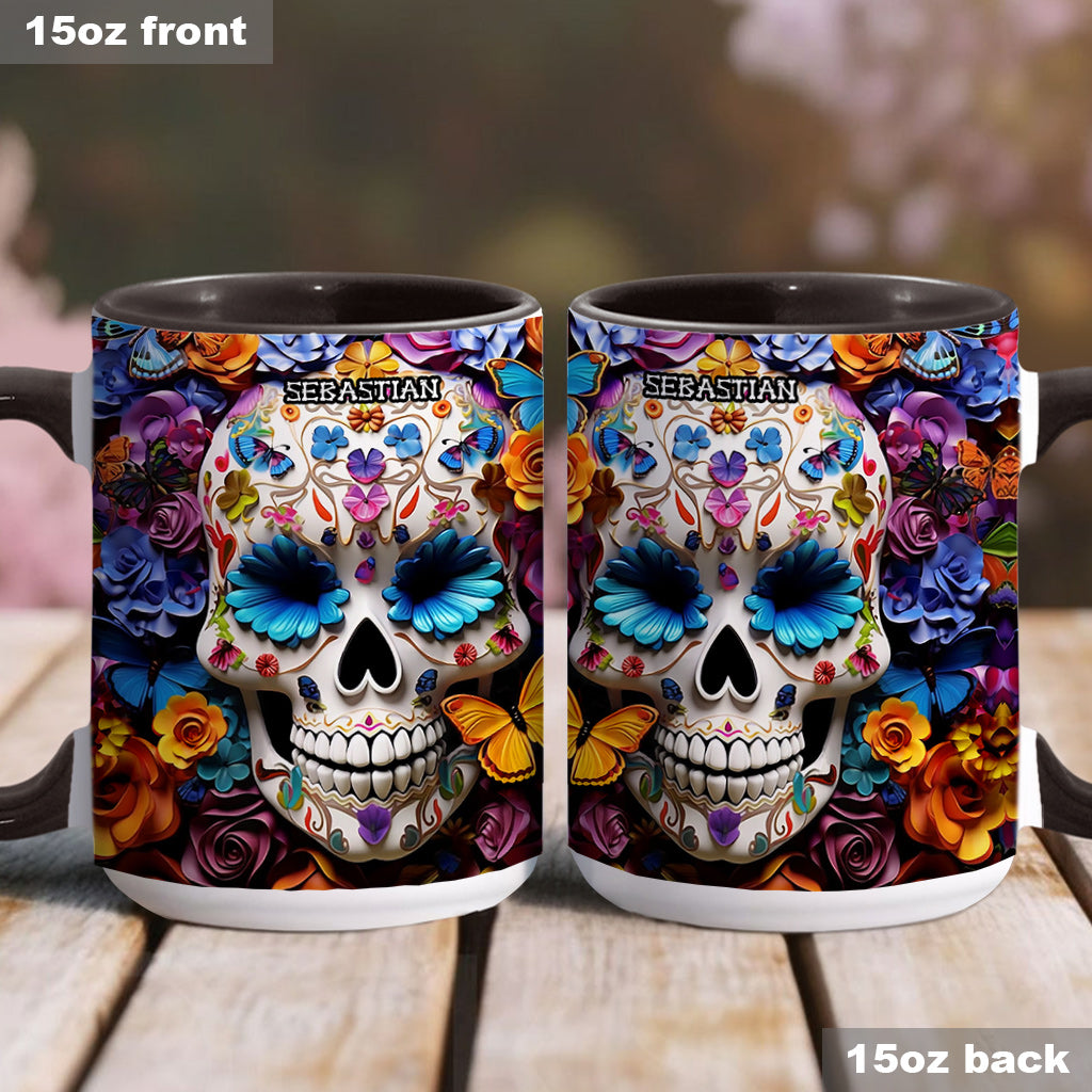 Sugar Skull - Personalized Skull Accent Mug