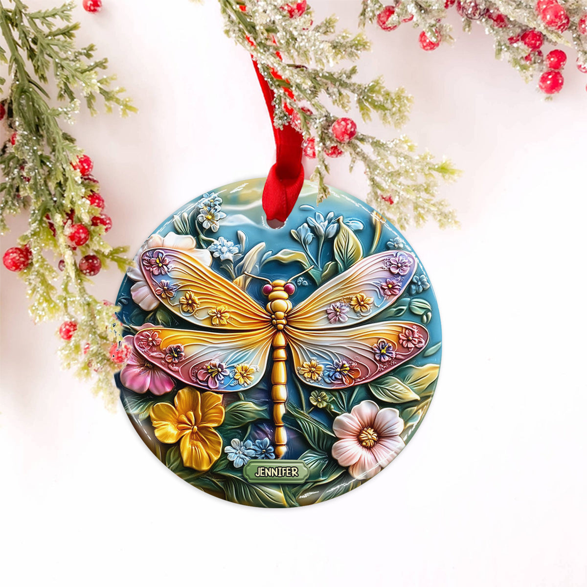 Beautiful Garden - Personalized Gardening Ceramic Circle Ornament