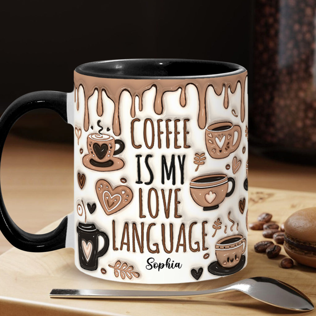 Coffee Is My Love Language - Personalized Coffee Accent Mug