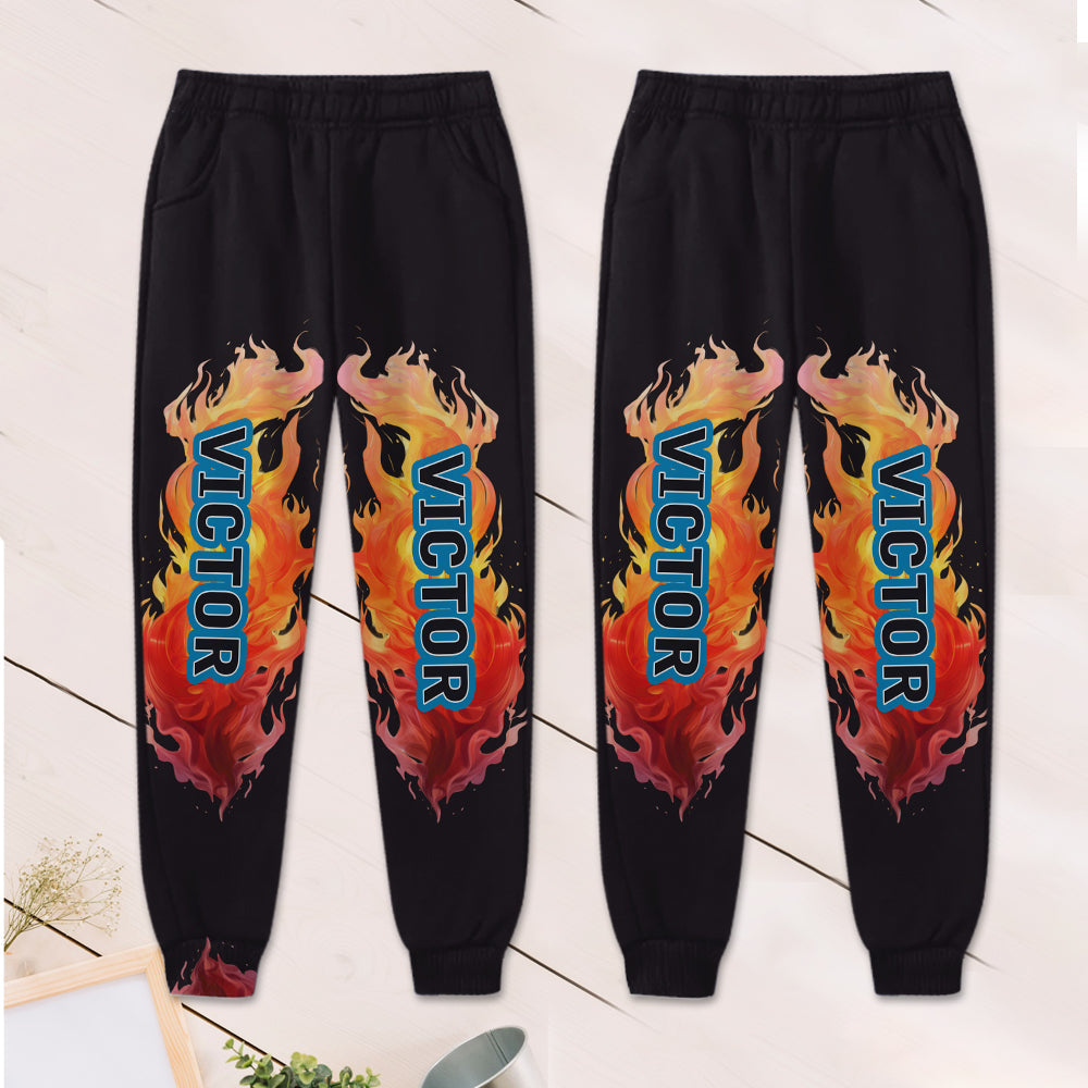 Boy's Cool Monster Truck Print Hooded Outfit - Personalized Kid Kid Hoodie & Kid Jogger Sweatpants