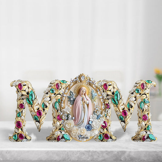 Faithful Mom - Personalized Mother Custom Shaped Acrylic Plaque