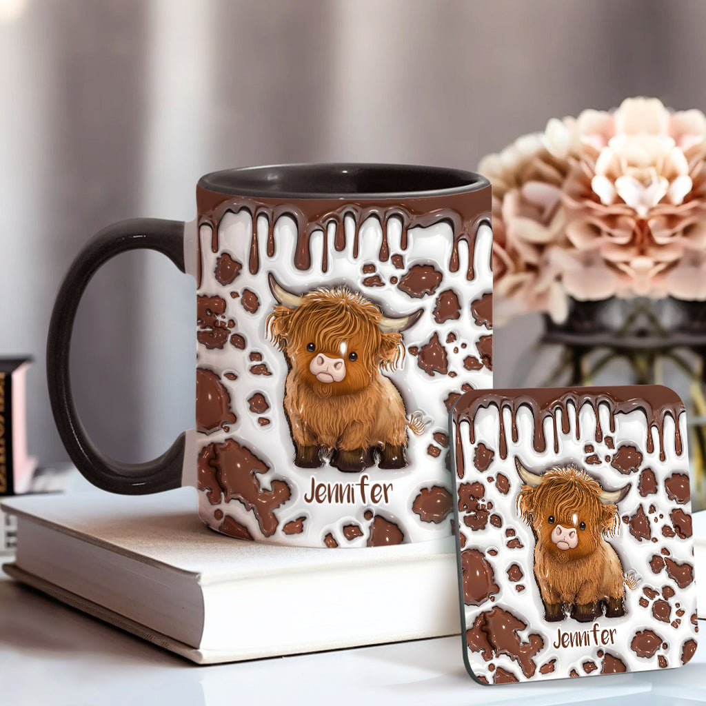 Just A Girl Who Loves Highland Cow - Personalized Accent Mug