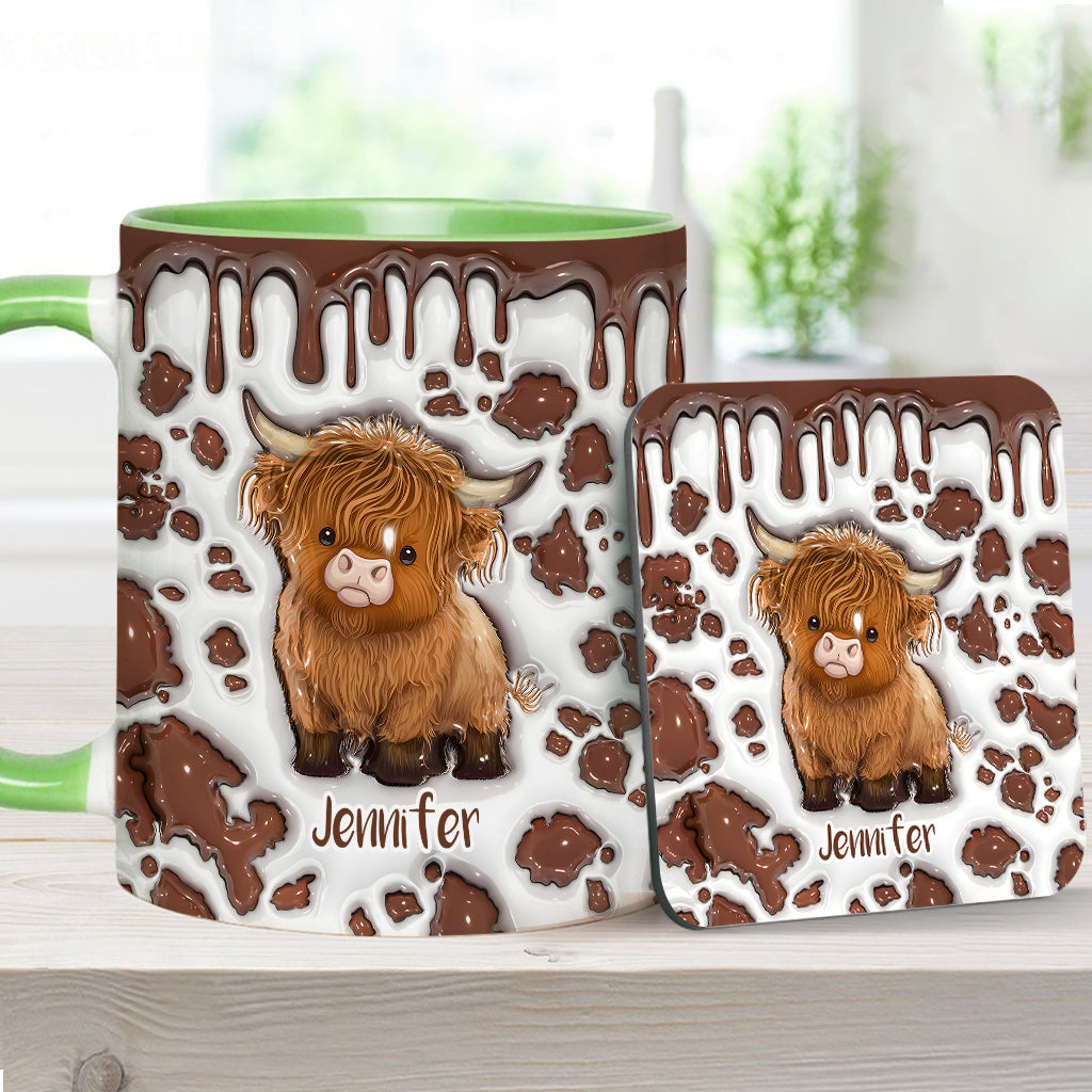 Just A Girl Who Loves Highland Cow - Personalized Accent Mug