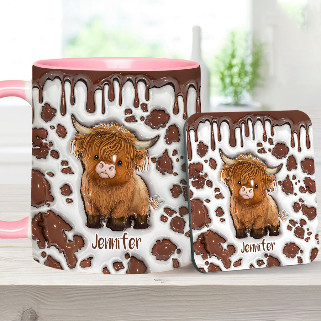 Just A Girl Who Loves Highland Cow - Personalized Accent Mug