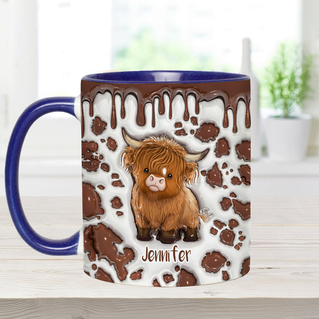 Just A Girl Who Loves Highland Cow - Personalized Accent Mug