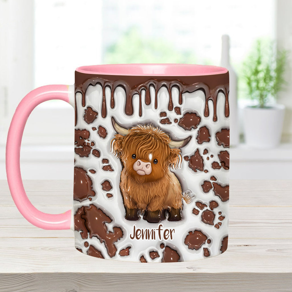 Just A Girl Who Loves Highland Cow - Personalized Accent Mug
