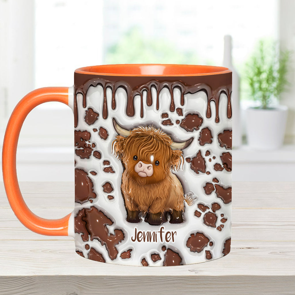 Just A Girl Who Loves Highland Cow - Personalized Accent Mug