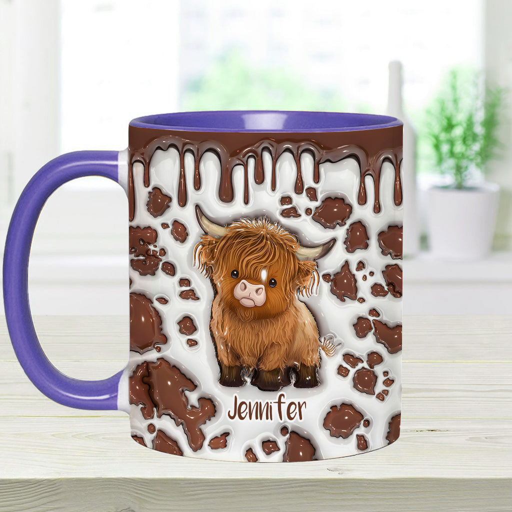 Just A Girl Who Loves Highland Cow - Personalized Accent Mug