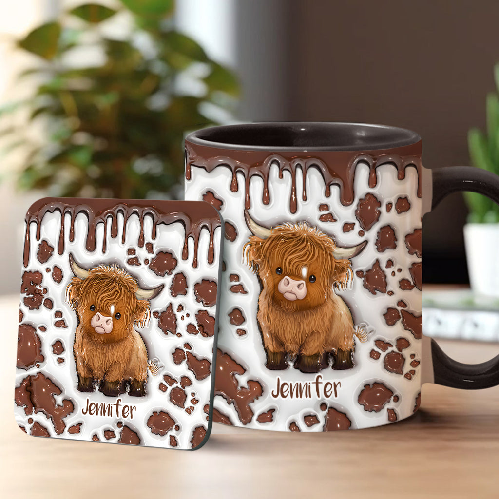 Just A Girl Who Loves Highland Cow - Personalized Accent Mug