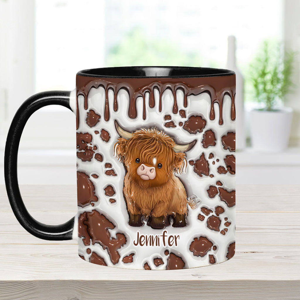 Just A Girl Who Loves Highland Cow - Personalized Accent Mug