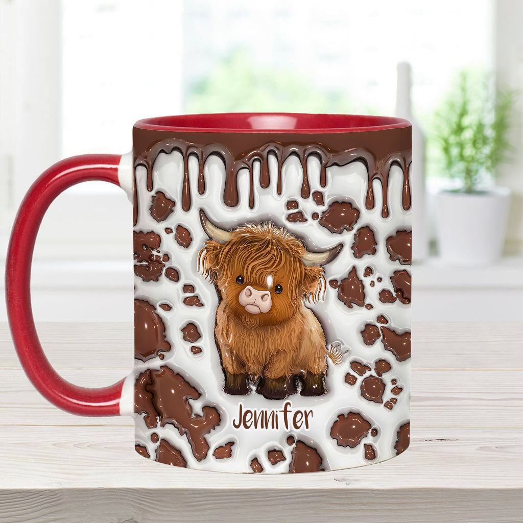 Just A Girl Who Loves Highland Cow - Personalized Accent Mug