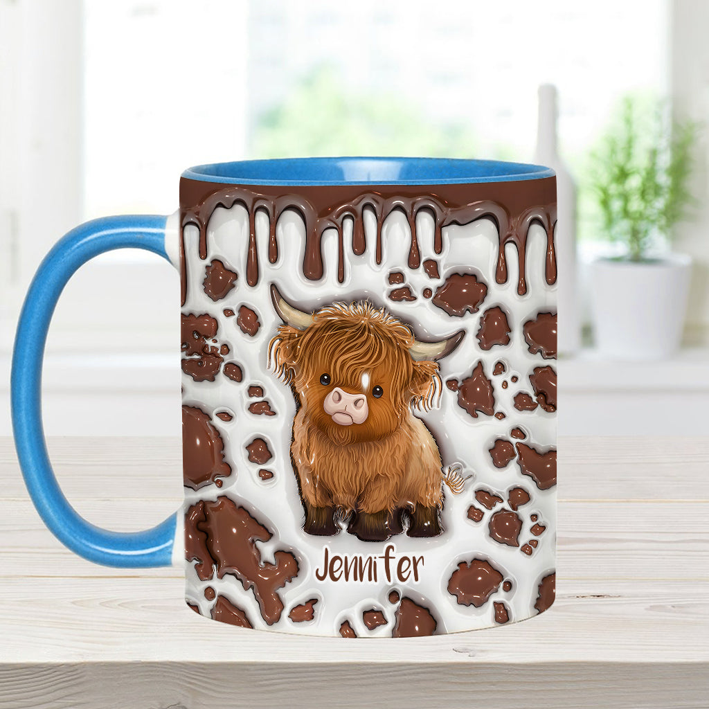 Just A Girl Who Loves Highland Cow - Personalized Accent Mug