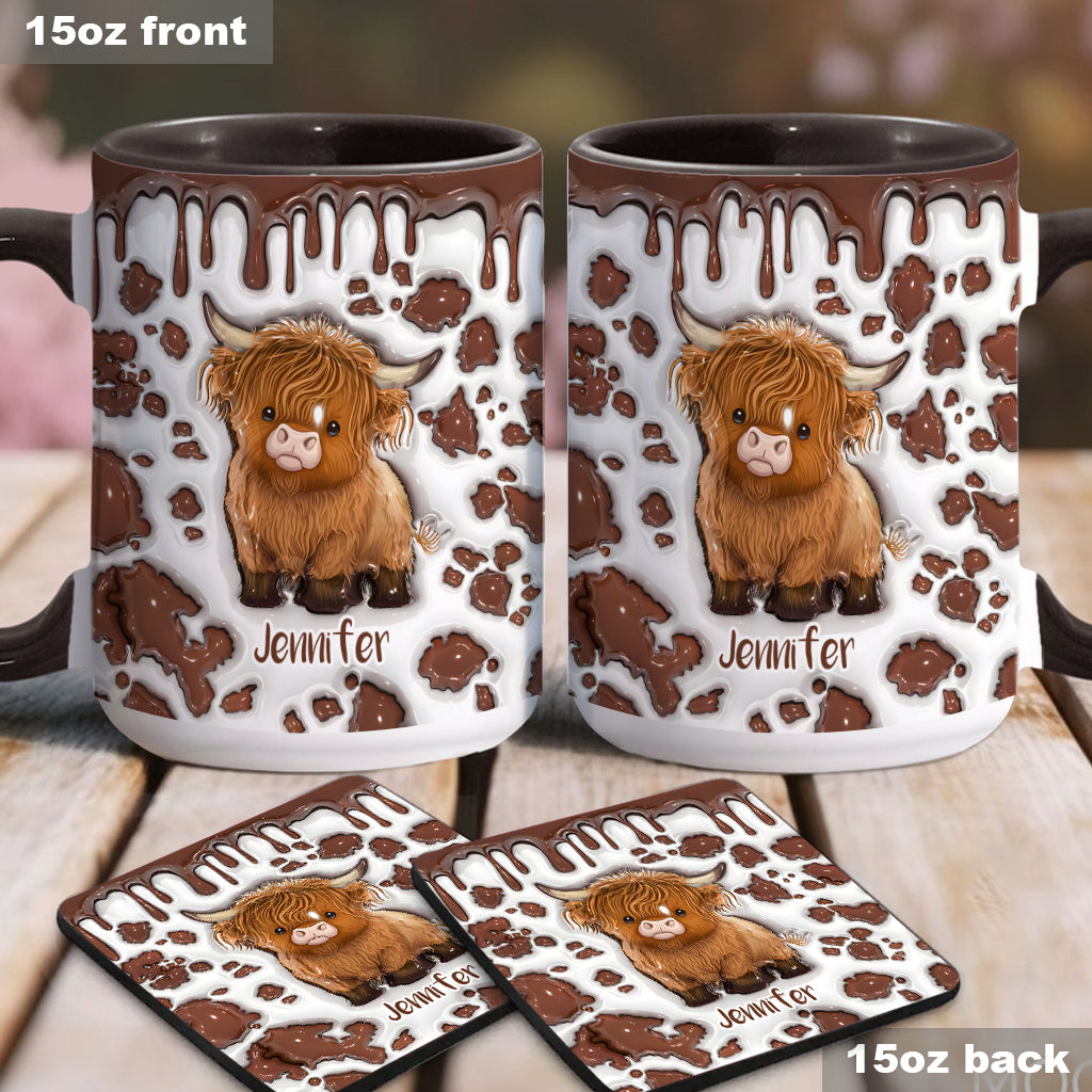 Just A Girl Who Loves Highland Cow - Personalized Accent Mug