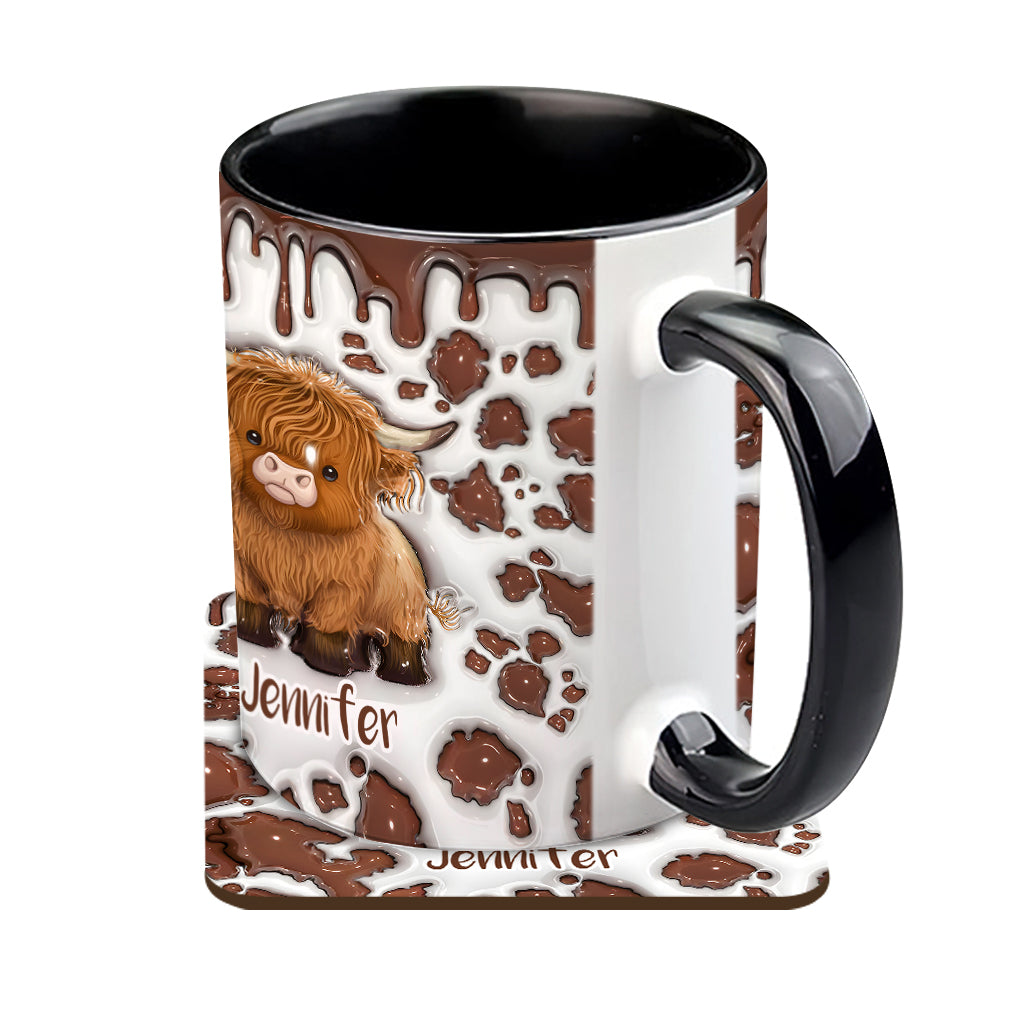 Just A Girl Who Loves Highland Cow - Personalized Accent Mug