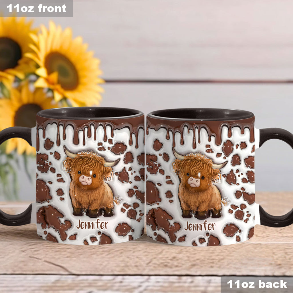Just A Girl Who Loves Highland Cow - Personalized Accent Mug