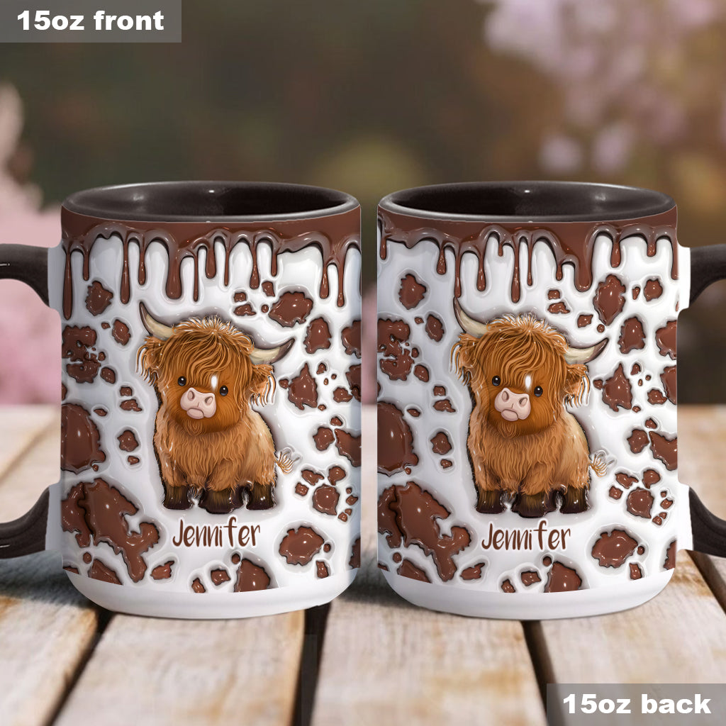 Just A Girl Who Loves Highland Cow - Personalized Accent Mug