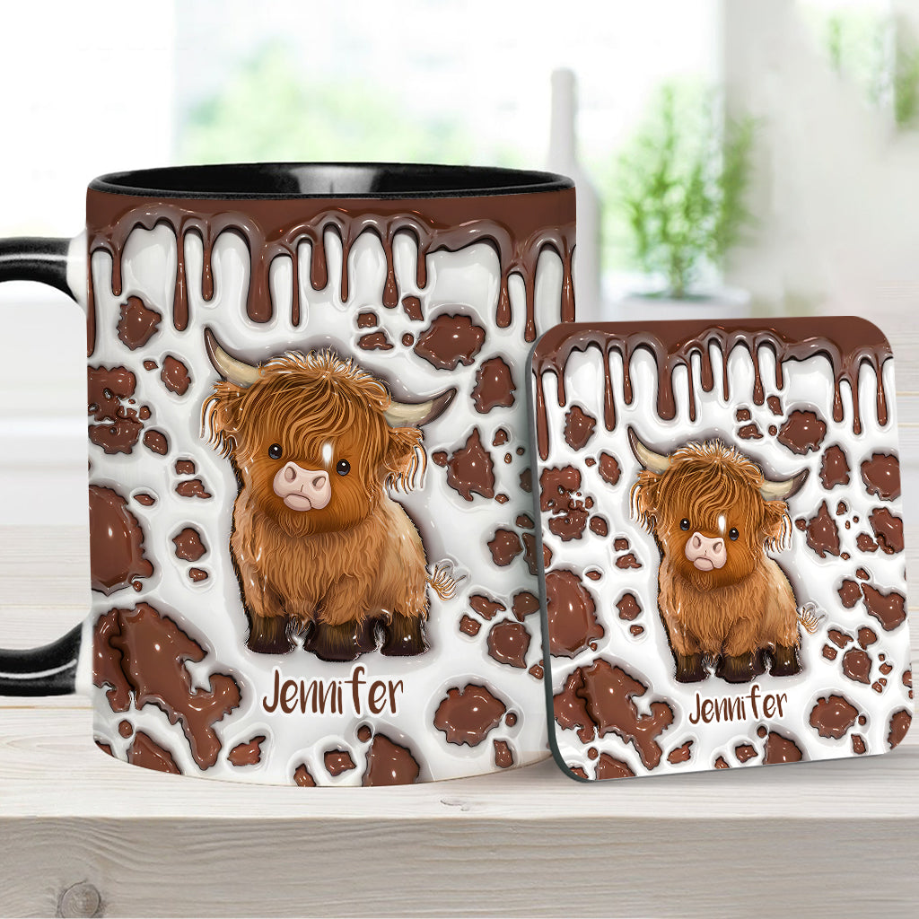 Just A Girl Who Loves Highland Cow - Personalized Accent Mug