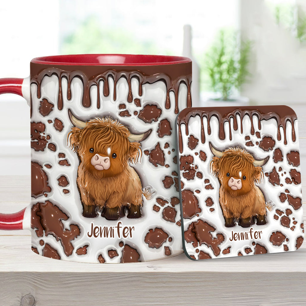 Just A Girl Who Loves Highland Cow - Personalized Accent Mug