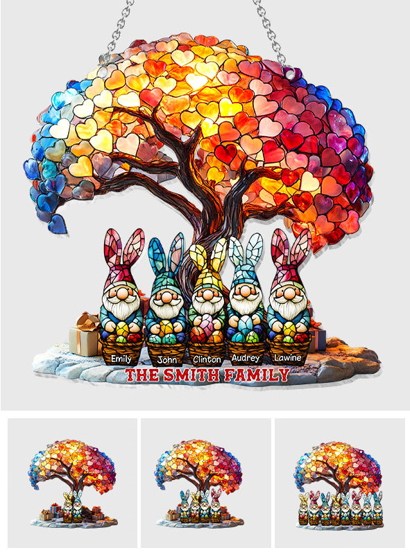 Frohe Ostern – Personalisierter Familien-Fensterhänger-Sonnenfänger 