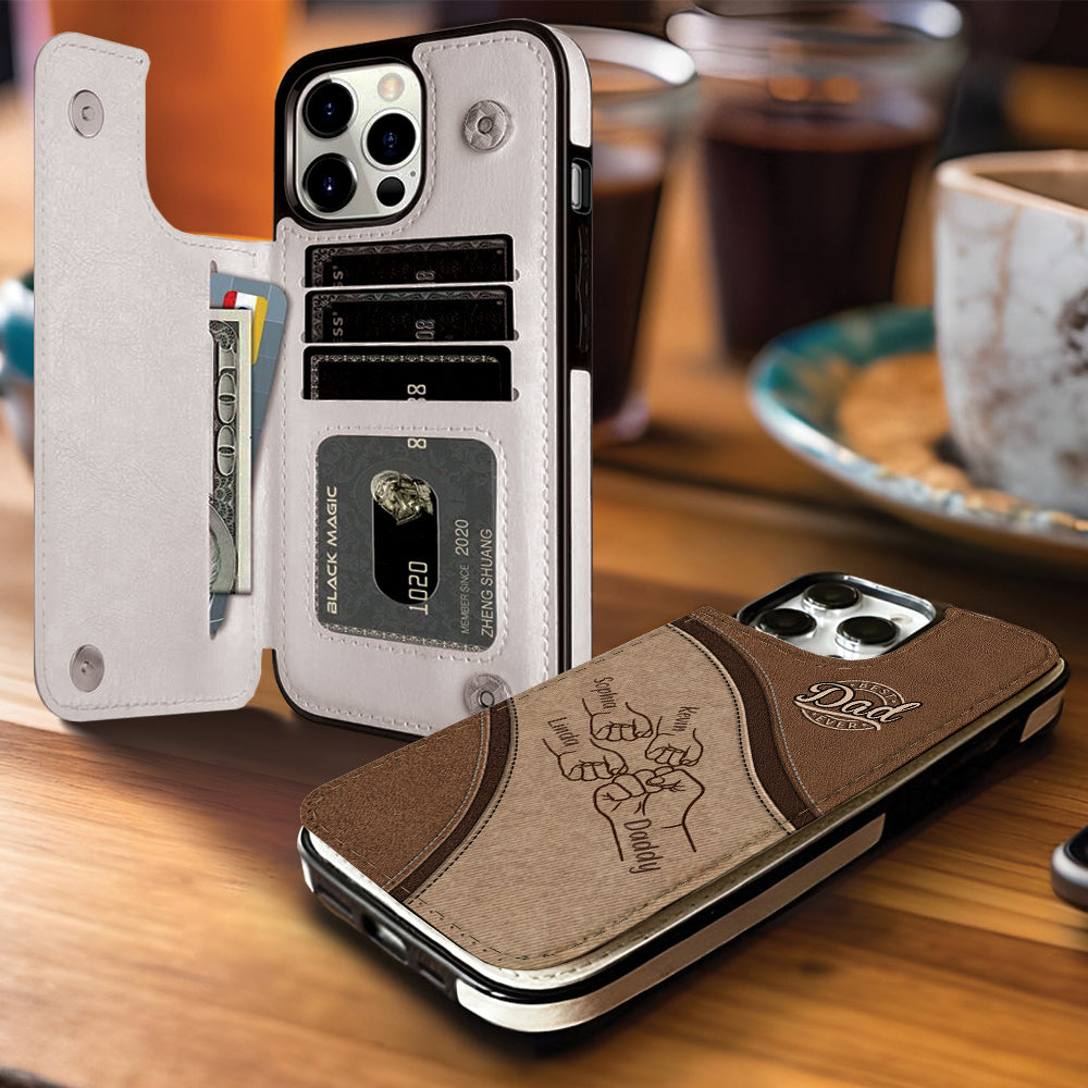 Fist Bump - Personalized Father Foldable Wallet Phone Case