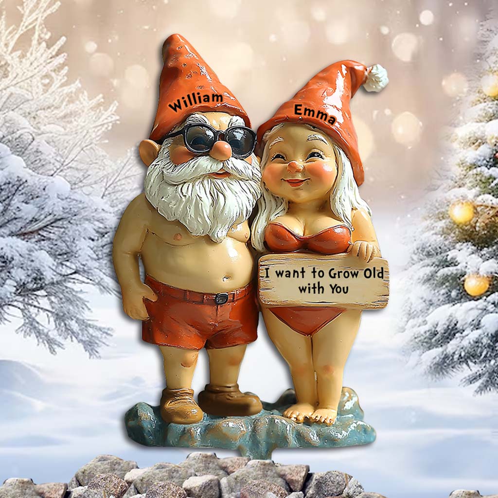 I Want To Grow Old With You - Personalized Gardening Acrylic Plaque Stake