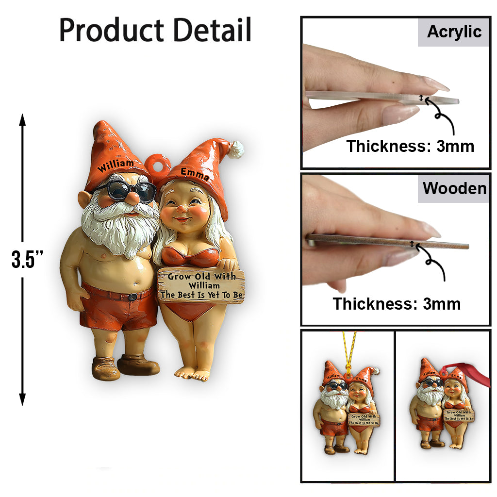 Grow Old With Him/ Her - Personalized Gardening Ornament