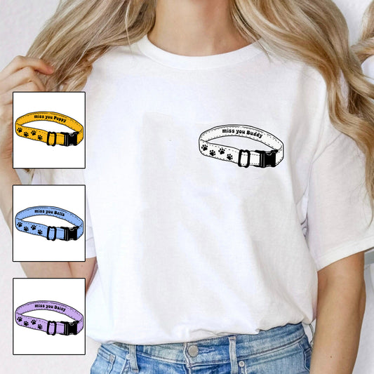 Collier « Tu me manques » - T-shirt et sweat à capuche personnalisés pour chien