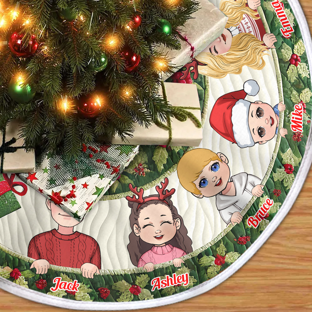 Family Christmas Harmony - Personalized Family Tree Skirt