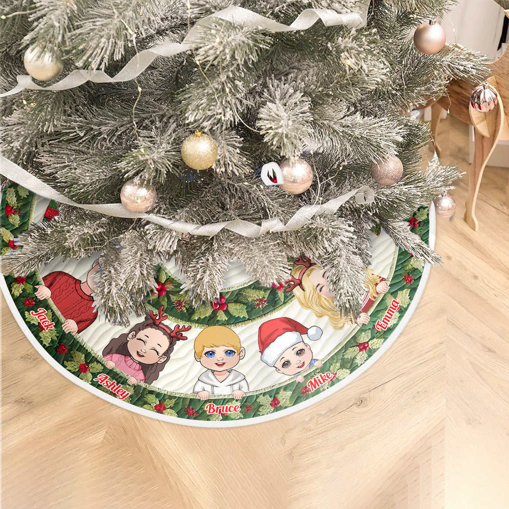 Family Christmas Harmony - Personalized Family Tree Skirt