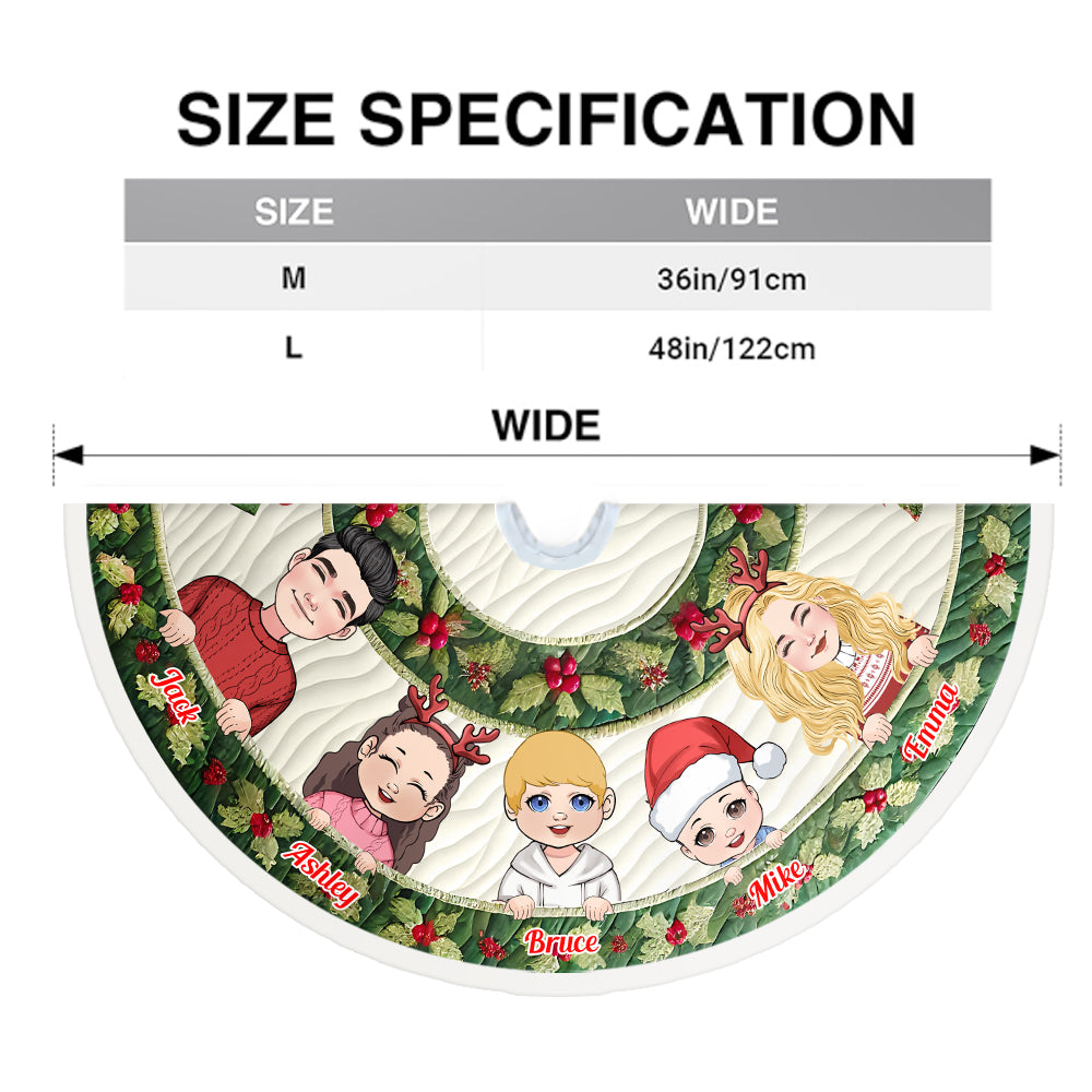 Family Christmas Harmony - Personalized Family Tree Skirt